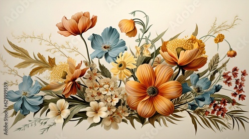 A bouquet of flowers is a collection of flowers that are artistically arranged and tied together.