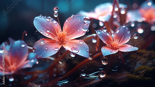 a close-up photograph of cherry blossoms photo