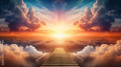 Photographie Way to Heaven in clouds