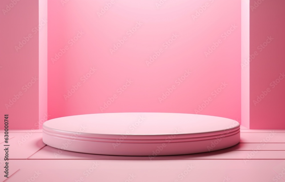 Pink minimalistic empty podium Pink minimalistic empty podium