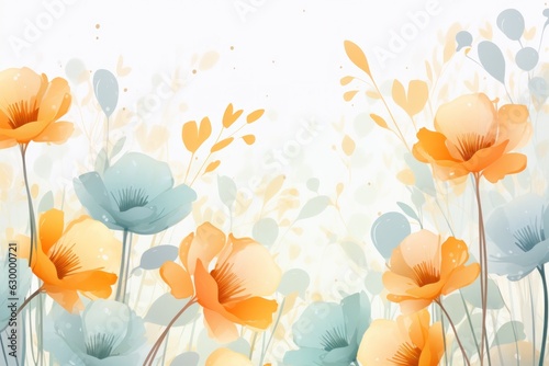 Watercolor floral background