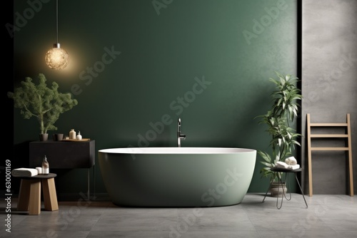 Green bathroom modern background