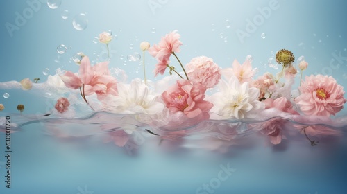 cherry blossom in water