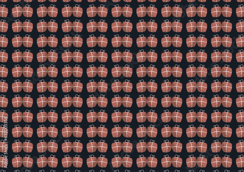 Pattern et motifs de cadeaux de noël roses