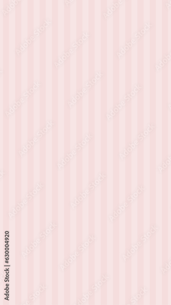 Fototapeta premium 縦長サイズの薄いピンク色のストライプのパターン - 爽やかなパステルカラーの背景素材 -9:16 