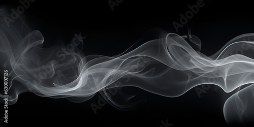 Abstract smoke on black background 3d illustration generative ai