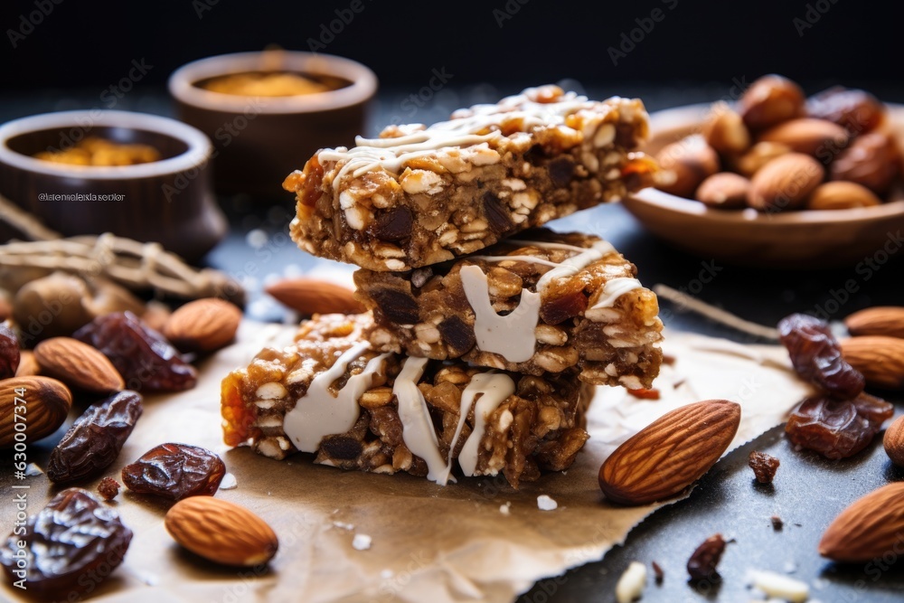 no-bake granola bars with dates and nut butter no-bake granola bars with dates and nut butter