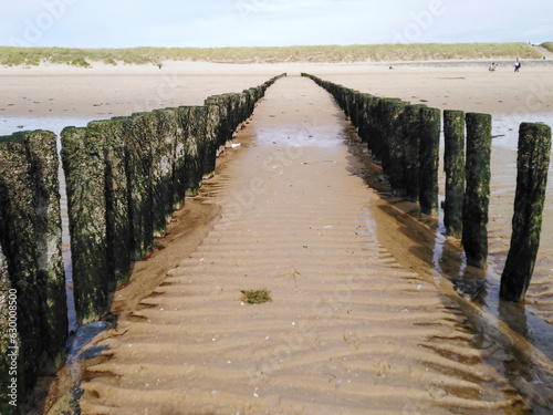 old pier in the sea