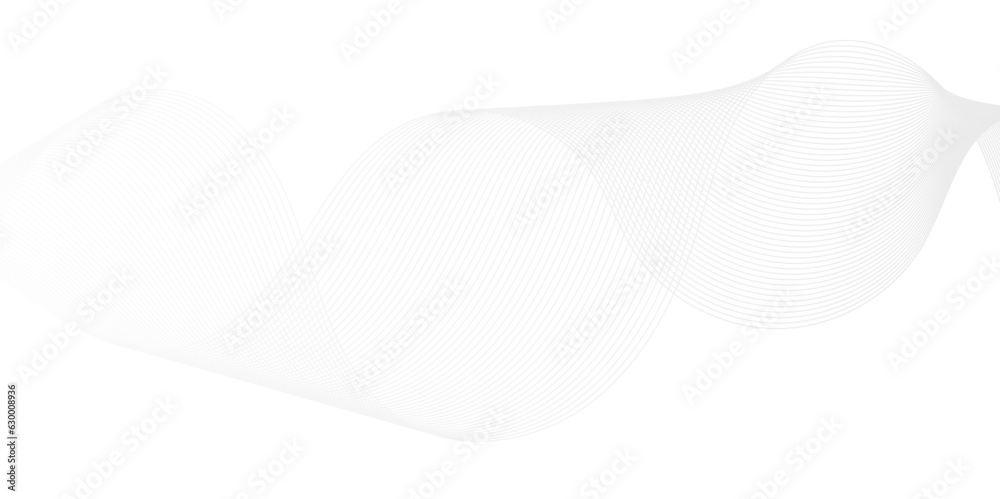 Fototapeta premium Abstract white blend wave lines and technology background. Modern white flowing wave lines and glowing moving lines. Futuristic technology and sound wave lines background. 