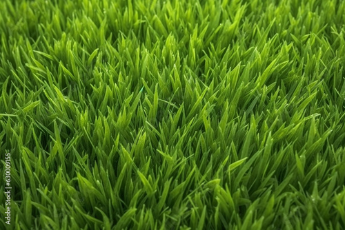 Long Fresh Green Grass Texture Background - Created with Generative AI Tools