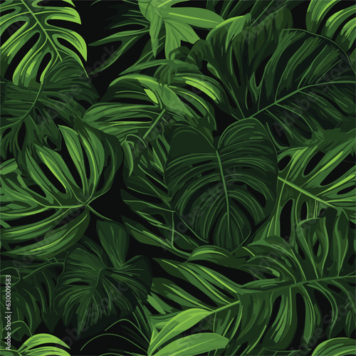 Seamless Colorful Monstera Pattern. Seamless pattern of Monstera in colorful style. Add color to your digital project with our pattern 