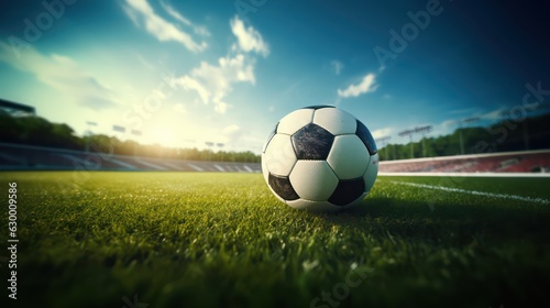 soccer ball on grass © Zain Graphics