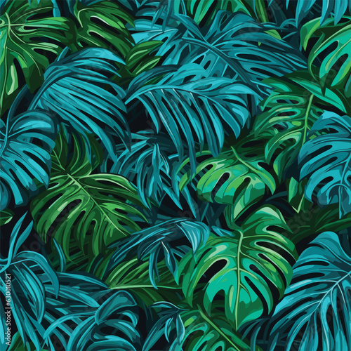 Seamless Colorful Monstera Pattern. Seamless pattern of Monstera in colorful style. Add color to your digital project with our pattern 