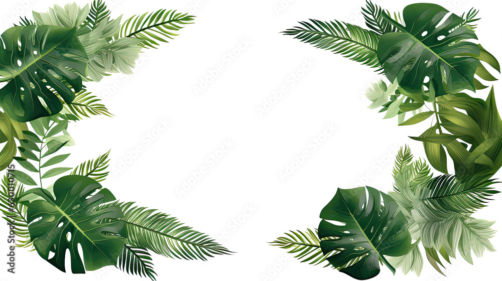 Fototapeta premium green leaf illustration