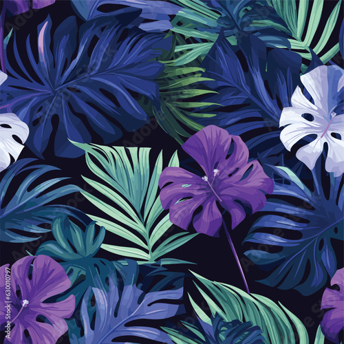 Seamless Colorful Monstera Pattern. Seamless pattern of Monstera in colorful style. Add color to your digital project with our pattern 