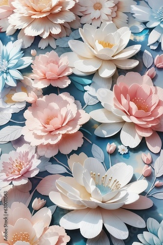 Seamless Floral Pattern with Vibrant Colors