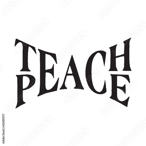 Teach Peace sign vector isolated