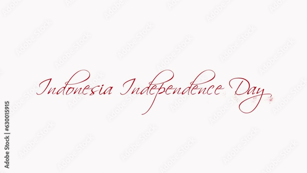 Indonesia Independence Day - Lettering Animation With Particles Indonesia Independence Day - Lettering Animation With Particles