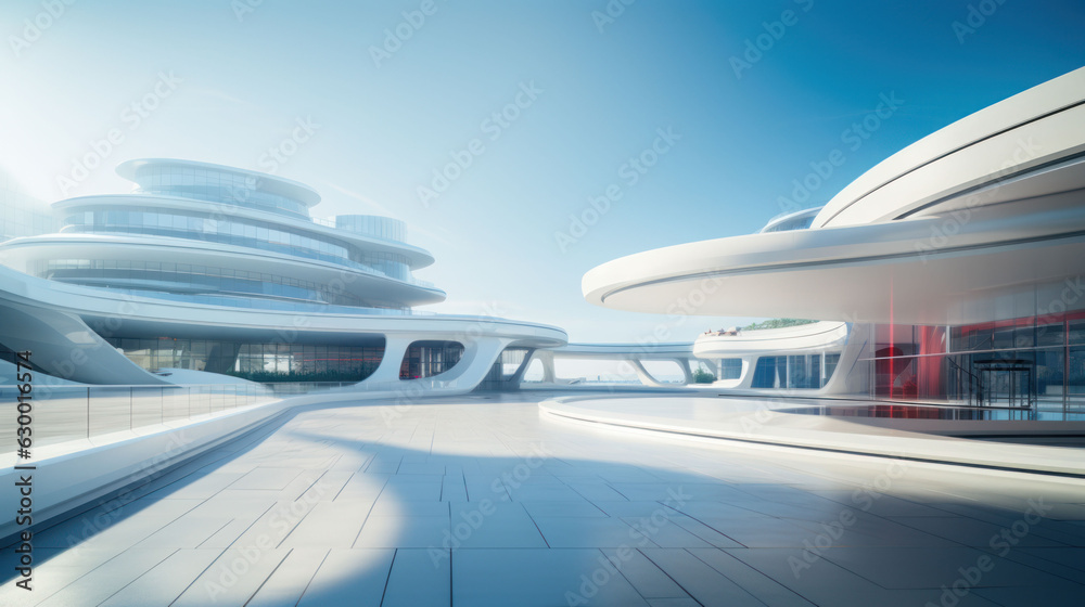 Modern architecture in the future concept daytime