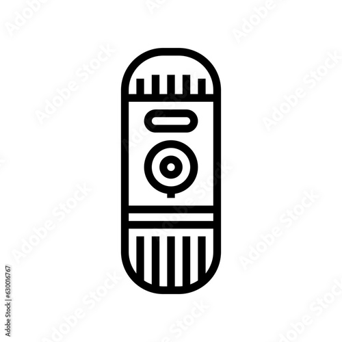 portable espresso maker glamping line icon vector. portable espresso maker glamping sign. isolated contour symbol black illustration