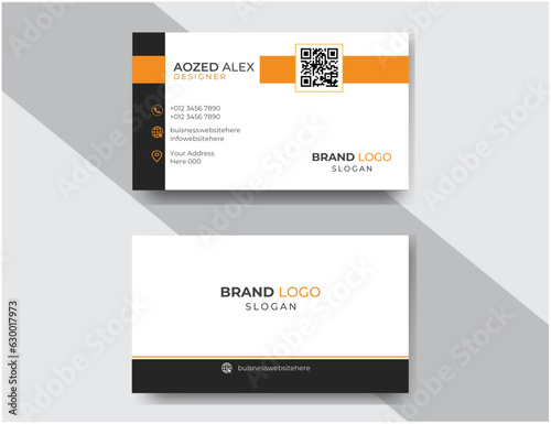 Modern business card design, creative visiting card templete, business presentation card design, Vector illustration.