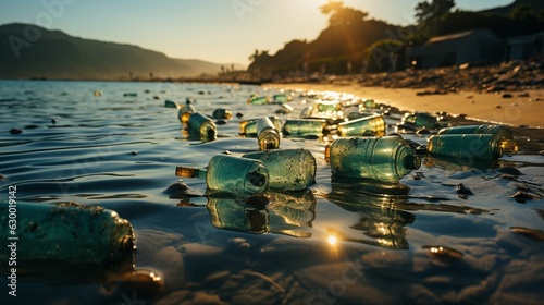 Volunteers should clean up litter because plastic bottles and beach trash are difficult to decompose and could harm aquatic life. Environment, Earth
