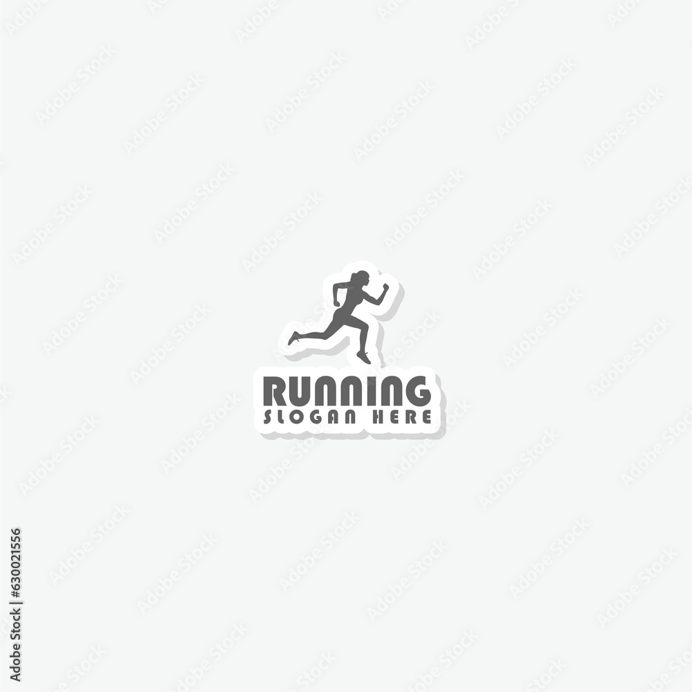 Running Sports Logo design Template icon sticker Running Sports Logo design Template icon sticker
