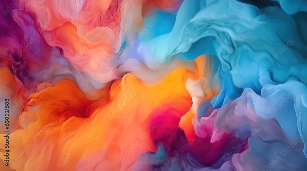 Abstract Fluid Art: Gentle Blend of Colors Abstract Fluid Art: Gentle Blend of Colors