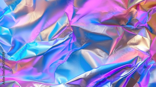 Futuristic Holographic Gradient with Wrinkled Effect