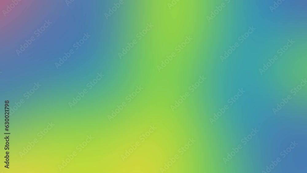Blue, green and yellow gradient background. Animation of abstract texture