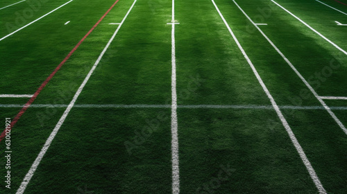 Aerial Perspective of Football Field Markings