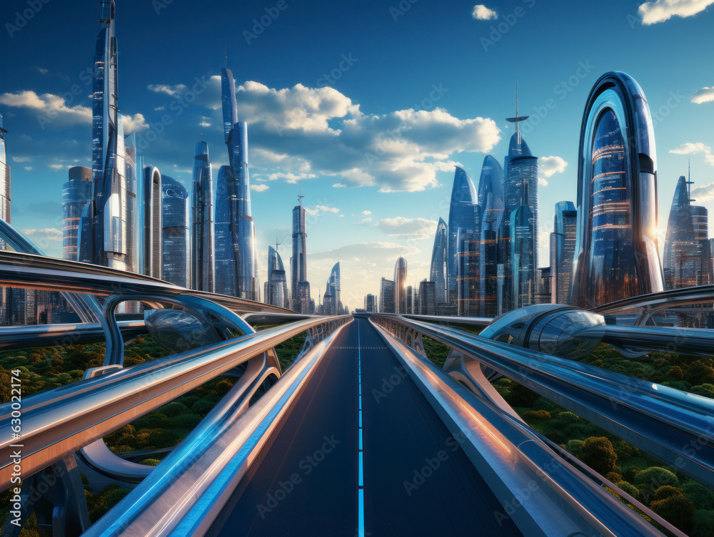 empty road with city background. empty road with city background.