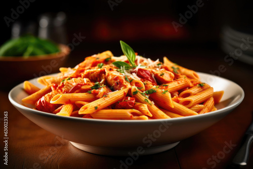 Savor the Flavors: Penne Pasta in Tomato Sauce with Chicken