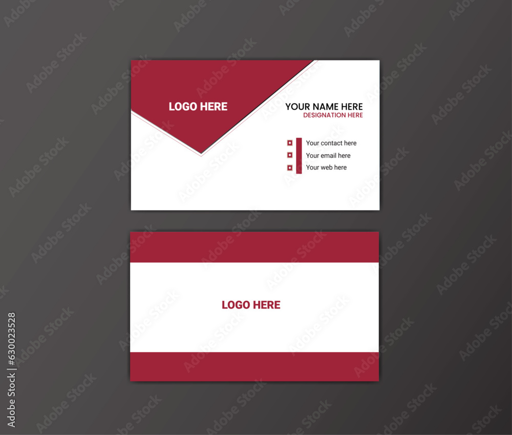Creative minimal horizontal simple clean template vector design, layout in rectangle size. Double sided business card design. Creative minimal horizontal simple clean template vector design, layout in rectangle size. Double sided business card design.
