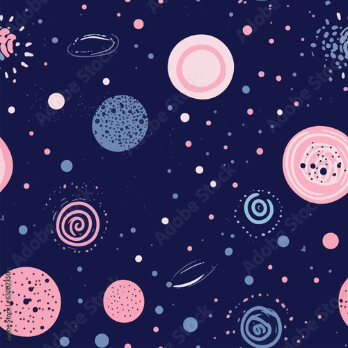 Seamless Colorful Galaxy Pattern.  Seamless pattern of Galaxy in colorful style. Add color to your digital project with our pattern 