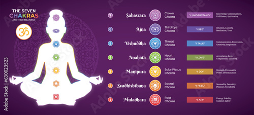 The Seven Chakras and their meanings