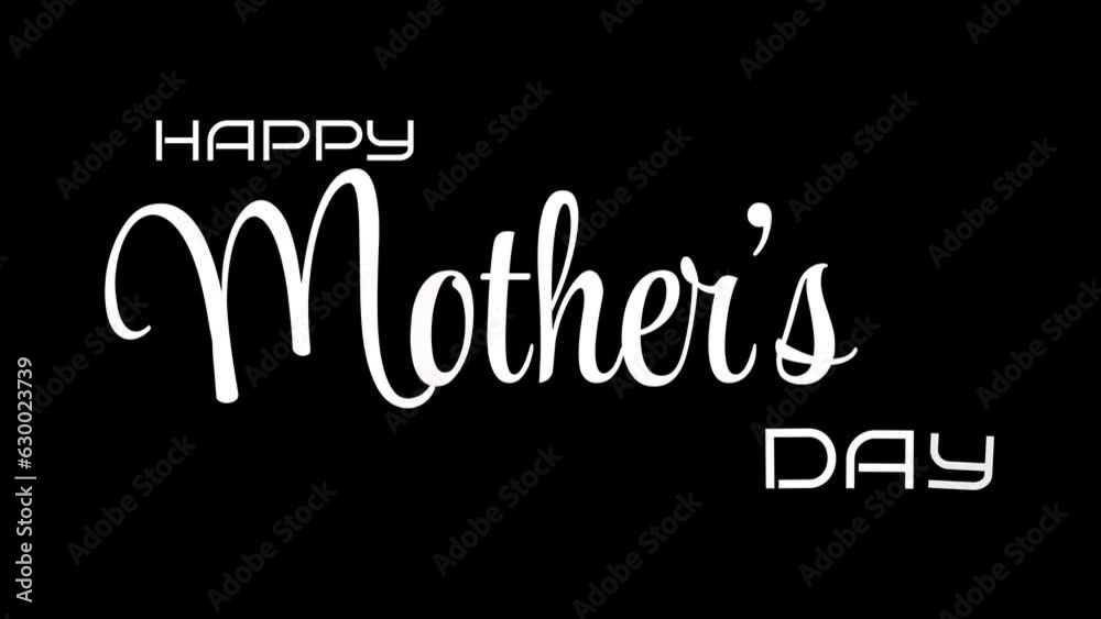 Happy Mother's Day Handwritten Animated Text in in black screen and green screen Color. Happy Mother's Day Celebrations Around the World. Mother Day Happy Mother's Day Handwritten Animated Text in in black screen and green screen Color. Happy Mother's Day Celebrations Around the World. Mother Day
