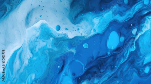 Aqua Hues in Motion: Abstract Fluid Patterns