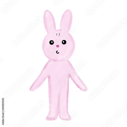 Cute Pink Rabbit stand alone