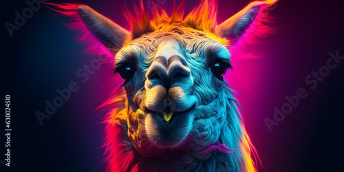 "Enigmatic Gaze: A Close-Up Llama Portrait" | Background Design | AI Generated Artwork