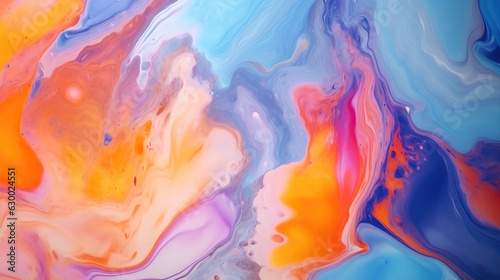 Graceful Liquid Paints in a Harmonious Fusion