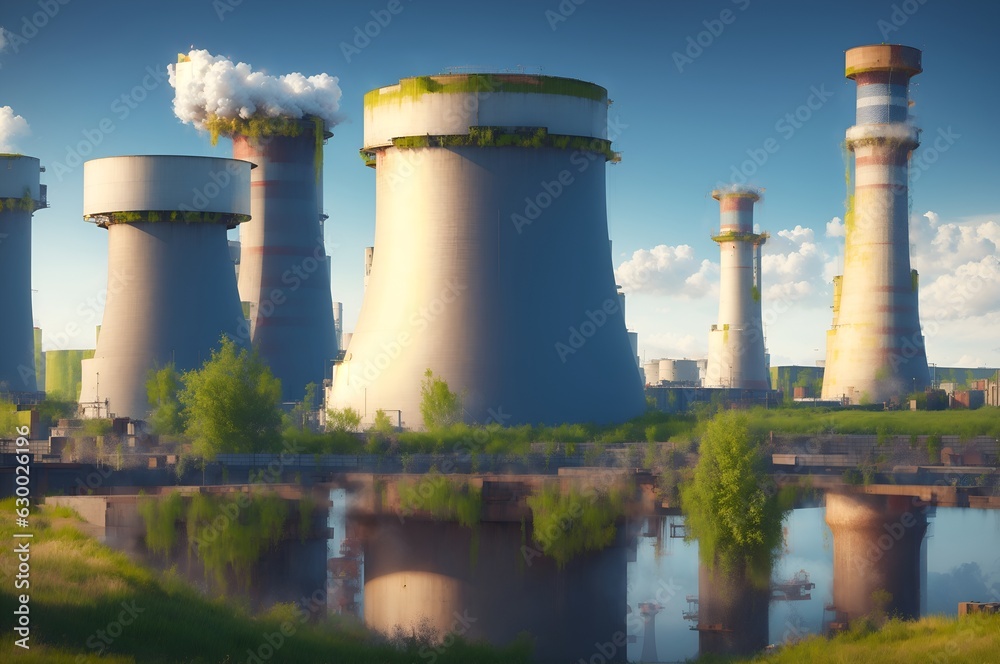 Cooling towers of nuclear power plants or lignite power plants have smoke that causes environmental Cooling towers of nuclear power plants or lignite power plants have smoke that causes environmental
