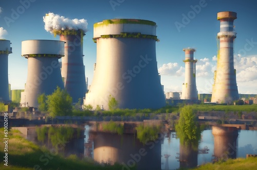 Cooling towers of nuclear power plants or lignite power plants have smoke that causes environmental 