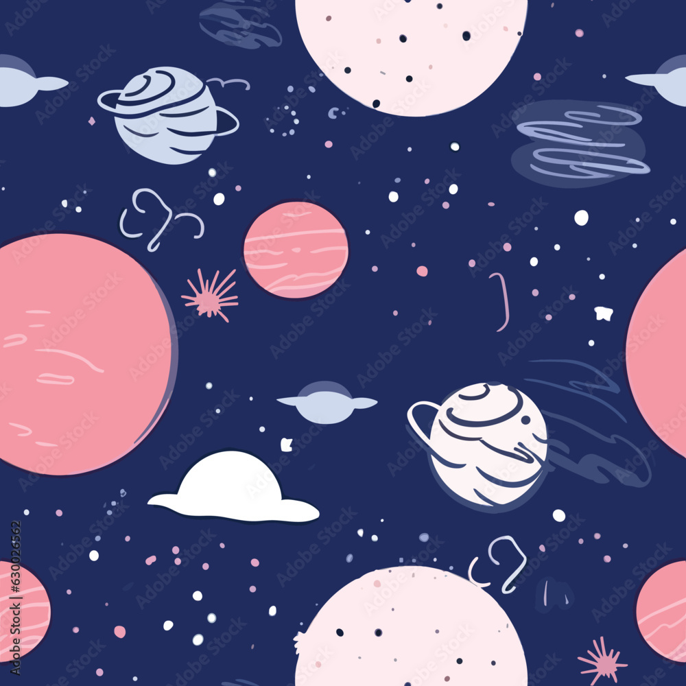 Seamless Colorful Galaxy Pattern.

Seamless pattern of Galaxy in colorful style. Add color to your digital project with our pattern!