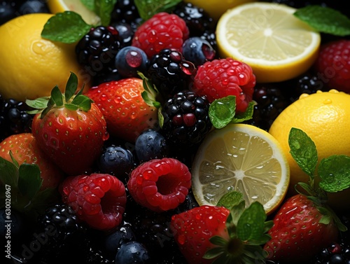 Vibrant collection of healthy fruit