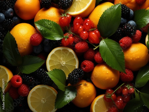Photo assortment of delicious fresh fruit