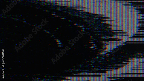 Glitch noise static television VFX. Visual video effects stripes background, CRT tv screen no signal glitch effect