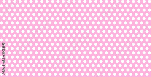 Pastel pink background with seamless polka dot pattern. Vector illustration photo