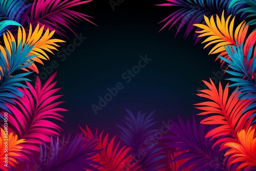 Neon jungle background