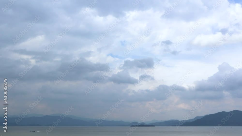 Time lapse Landscape of mountain scenery. Blue sky with moving clouds. Puffy fluffy beautiful white clouds with copy space. Cumulus cloud cloudscape time lapse nature concept background. Time lapse Landscape of mountain scenery. Blue sky with moving clouds. Puffy fluffy beautiful white clouds with copy space. Cumulus cloud cloudscape time lapse nature concept background.